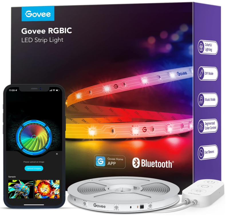 Govee RGBIC LED Strip Lights – Smart WiFi Color Changing LED Lights for TV, Bedroom, Party